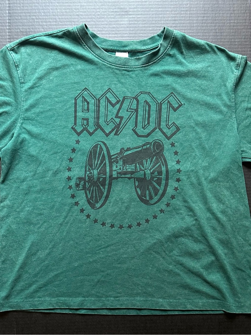 AC/DC Green Graphic Crewneck T-Shirt XL
